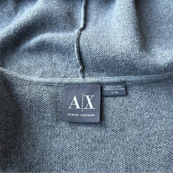 Armani Exchange Pure Cotton Hooded Cardigan Sweater - Picture 13 of 16